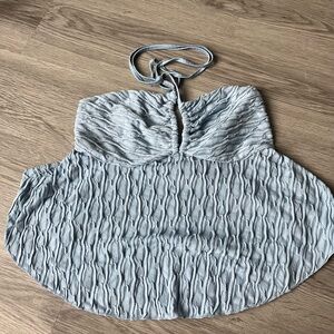 SHEIN Light Blue Textured Top